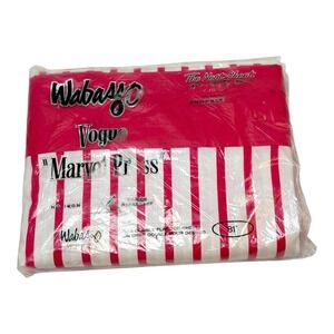 Wabasso Vogue Marvel Press Double Flat Top Sheet Hot Pink Stripe New Vintage 70s